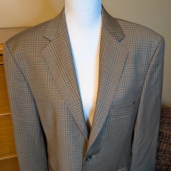 Mens VINTAGE Custom Tailored E- House Suit Coat 38R - Picture 2 of 12